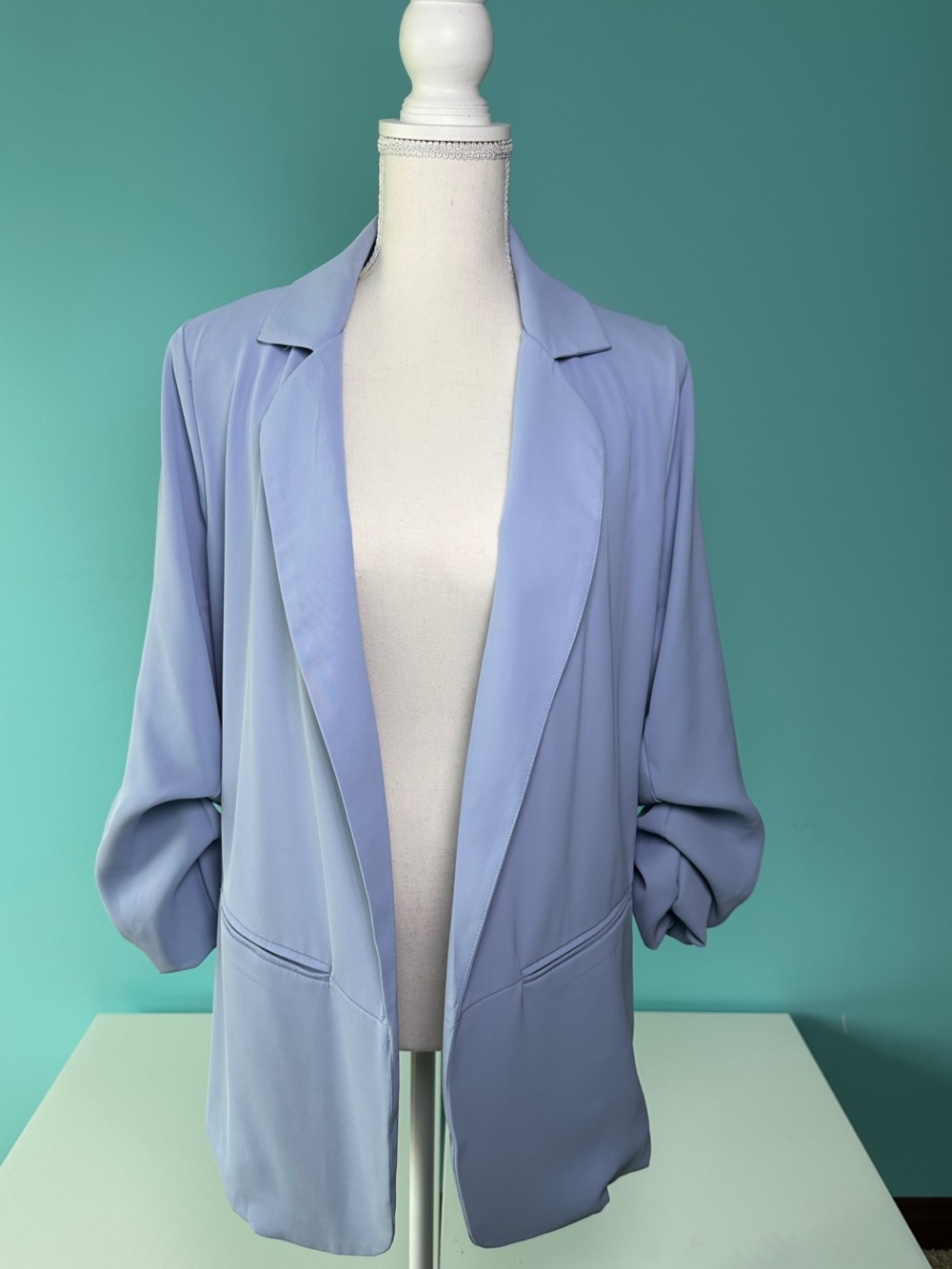 HYFVE Light Blue Open Front Blazer